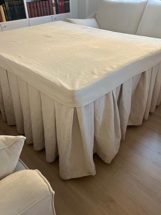 Mesa cuadrada centro Camilla Grande madera Beige