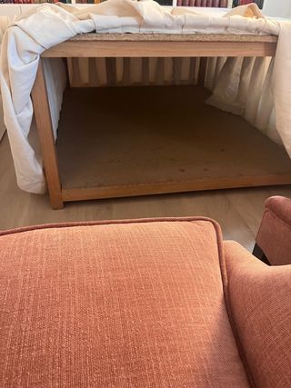 Mesa cuadrada centro Camilla Grande madera Beige