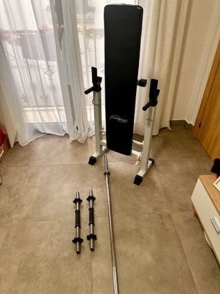 Banco de Pesas Multifuncional + Barras