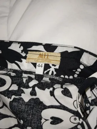 Vestido estampado floral negro y blanco