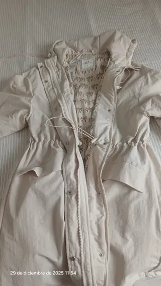 Parka Corte Inglés Blanca con Capucha