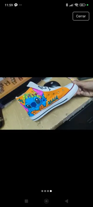 Zapatillas Converse pintadas a mano Stitch