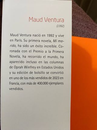 Maud Ventura./ Mi marido