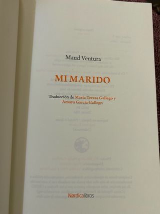 Maud Ventura./ Mi marido