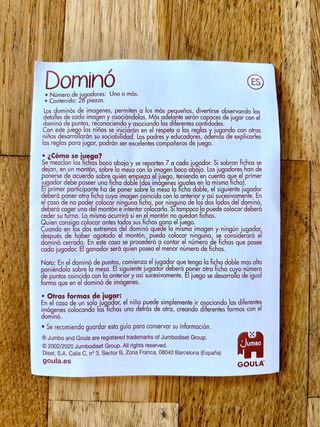 Dominó de madera Goula con animales