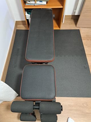 Banco de pesas y abdominales inclinable