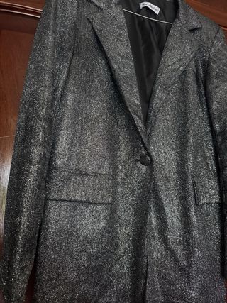 Americana plateada para fiestas