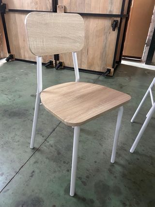 Juego de comedor madera y metal
