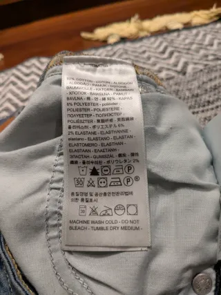 Calças Levi's 711 Slim Fit Cintura Média Usadas