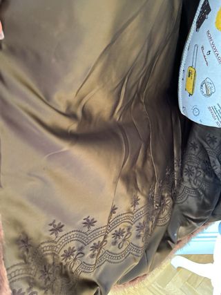 Abrigo largo de pelo marrón