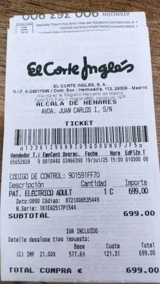 Patinete Eléctrico Segway