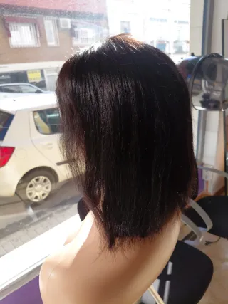 Peluca Bob Pelo Natural Negro