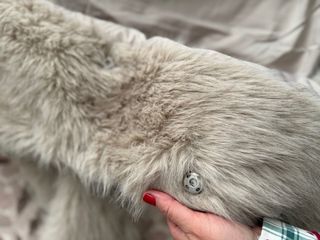 Abrigo pelo Stradivarius beige/gris