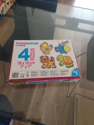 Puzzle infantil 4 animales Diset
