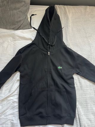 Sudadera Lacoste Negra con Cremallera
