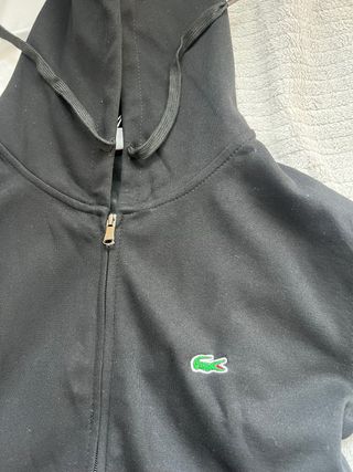 Sudadera Lacoste Negra con Cremallera