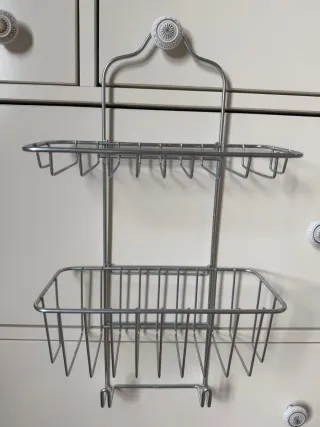 Organizador de ducha metálico plateado