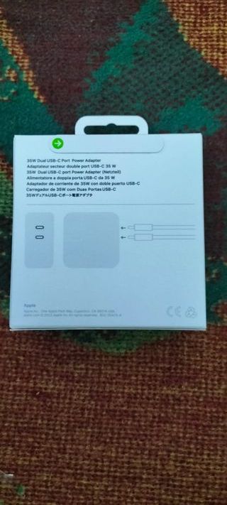 Cargador Apple Dual USB-C 35W carga rapida