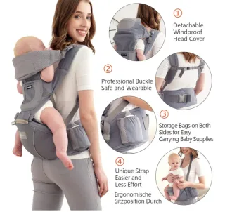 Mochila Portabebés 0-6 meses UPCHASE