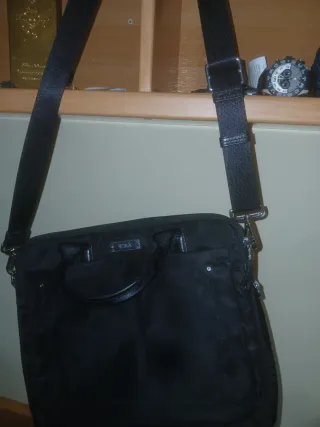 Portadocumentos Tumi Piel y Lona Negro/Marrón