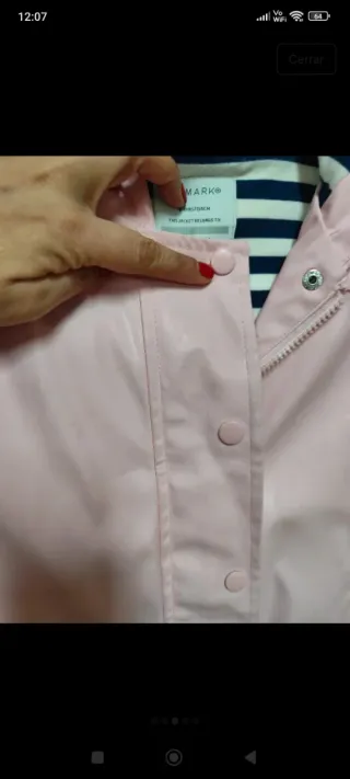 Chubasquero niña rosa