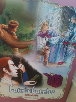Libros bilingües de cuentos en español e inglés.
