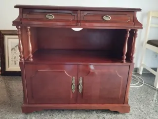 Mueble TV madera oscura