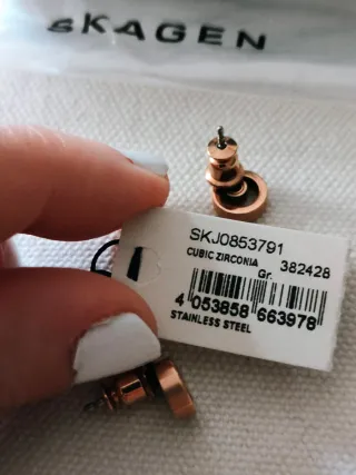 Pendientes Skagen Rosa Dorado