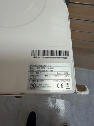 Cortina de aire Giatsu para negocio