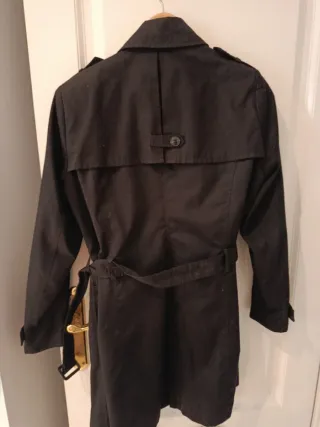 Gabardina Stradivarius Negra Mujer