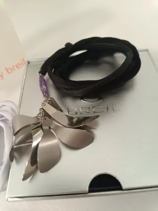 Set Breil Collana + Orecchini Viola e Argento