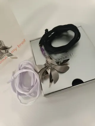 Set Breil Collana + Orecchini Viola e Argento