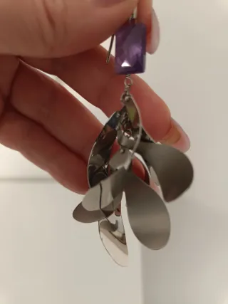 Set Breil Collana + Orecchini Viola e Argento