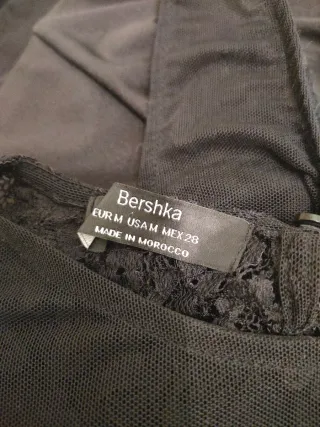BERSHKA - Body encaje negro