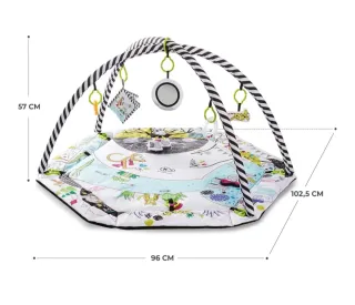 Gimnasio para bebés con arco y juguetes