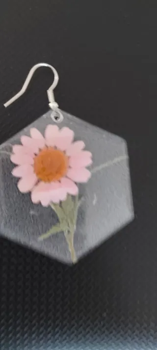 Ciondoli orecchini resina