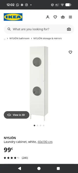 Armario Colada Ikea NYSJON Blanco