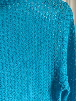 Top Zara Malla Azul M