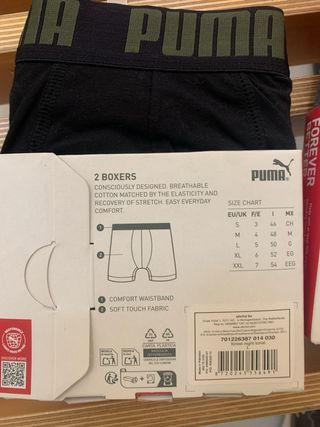 Pack 2 Calzoncillos Puma Talla L Nuevos