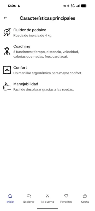 Bicicleta Estática Domyos BIKE 120