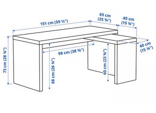 Escritorio extraíble blanco