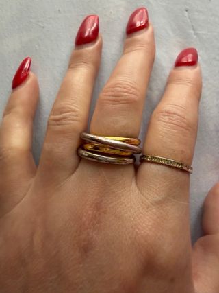 Anillo Bimba y Lola dorado y plateado