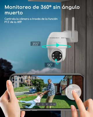 Cámara Vigilancia 2K WiFi Exterior Batería