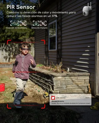 Cámara Vigilancia 2K WiFi Exterior Batería