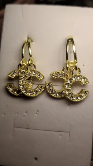 Pendientes de novia dorados con circonitas