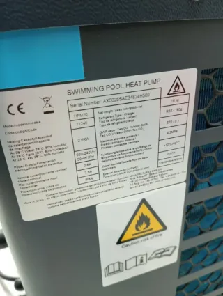 Bomba de calor Gre para piscina 20m2