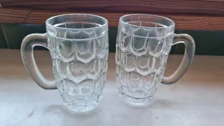 Jarras de cristal antiguas (set de 5)