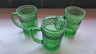 Jarras de cristal antiguas (set de 5)