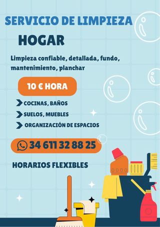 limpieza de hogar e plancho ropas