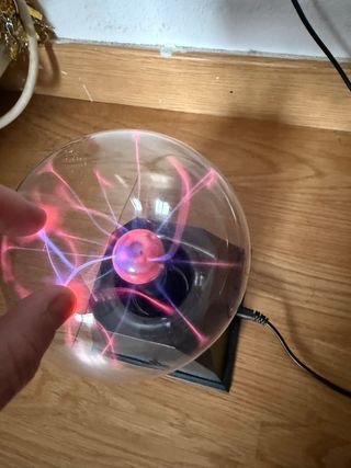 Lámpara Plasma Bola Cristal Negra